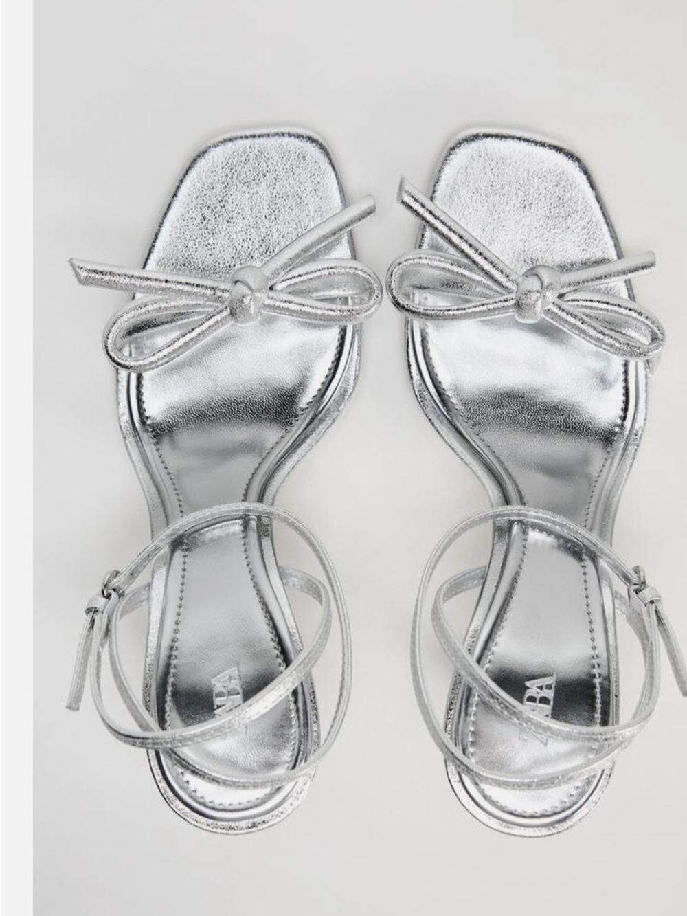 Silver Knot Strap Stiletto Sandals - Women - Picture 1 of 4